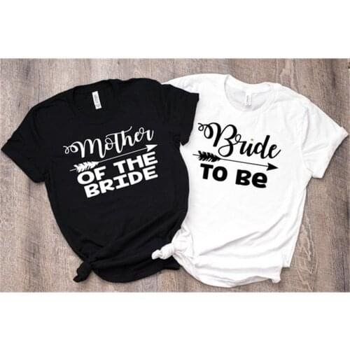Black White Sister Clothes Mother Outfits Shirts Mother of the bride T-Shirt Bride to be Shirt Casual Bridesmaid Couples Tops