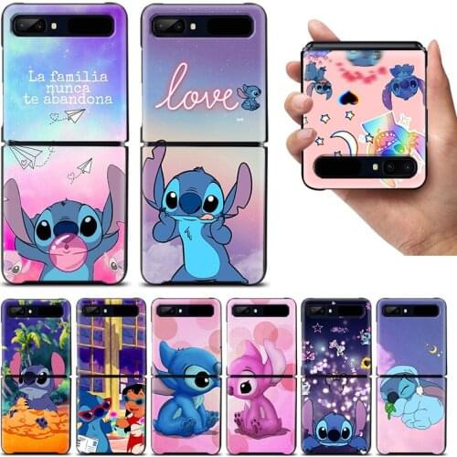 Shockproof Folding Mobile Hard Shell Stitch Abomination Little Monster For Samsung Galaxy Z Flip 3 5G Black Fundas Phone Case