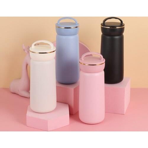 Stainless Steel Thermos Double Wall Insulated Water Bottle Outdoor Travel Sports Thermal Cup Portable Vacuum Flask Gift Cup