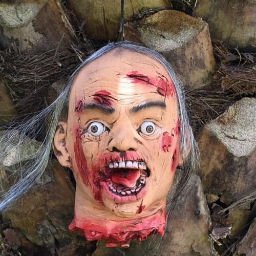 Halloween Decoration Hanging Ghost Head Pendant Cosplay Party Supplies Horror Arrangement Decorative Haunted House Bloodier Head