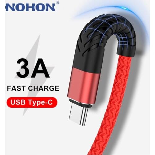 3A USB C Cable Fast Charging Cord For Samsung Galaxy S20 S10 Xiaomi Mi 10 9 Huawei P30 P40 USB Type-C Charger Data Long Wire 3m