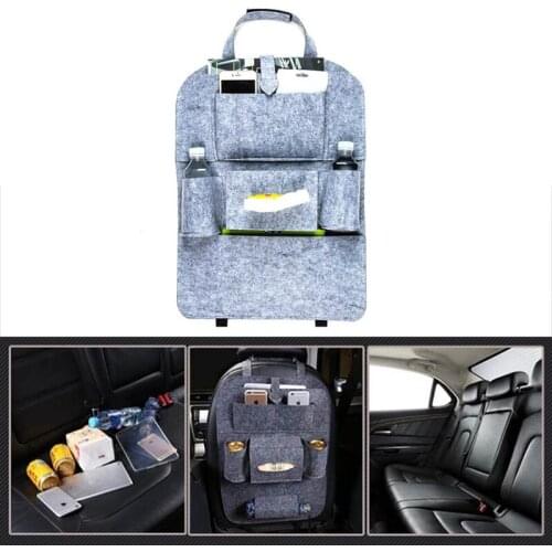 Bright Plush Senior Style Non-woven Large Car Multifunction Hanging Organizer Car Seat Back Capacity Storage