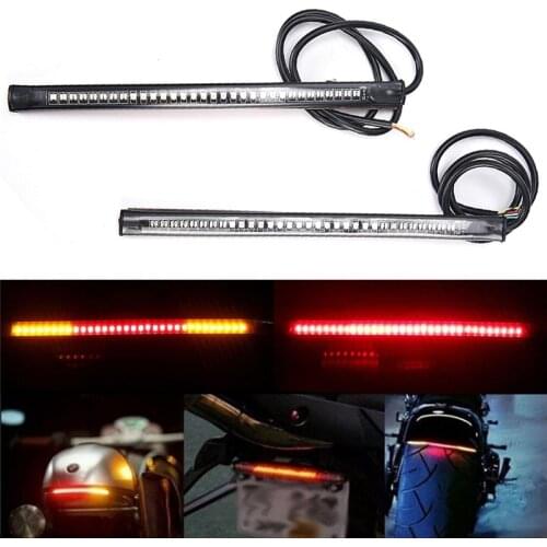 1x 48 SMD LED Motorcycle Decorative lights Strip light Motorbike Tail Brake Stop Turn Signal Strip Stop Light General Fashion
