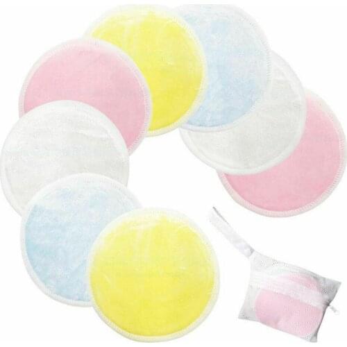20pcs Soft Bamboo Cotton Deep Cleansing Face Wipes Makeup Remover Pad Reusable