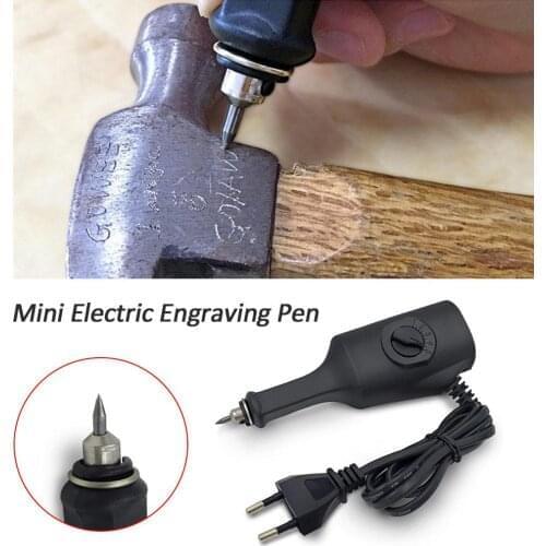 220V Electric Engraving Carving Pen Plotter Machine For Chiseling Tips On Metal Wooden Glass Plastic Ceramics Stone Surface EU