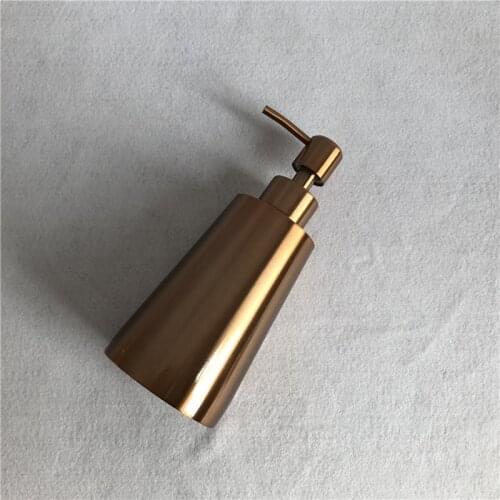 350ml Rose Golden Liquid Soap Dispenser Bottle Gel Bottle 304 Stainless Steel Kitchen Bathroom Lotion Pump