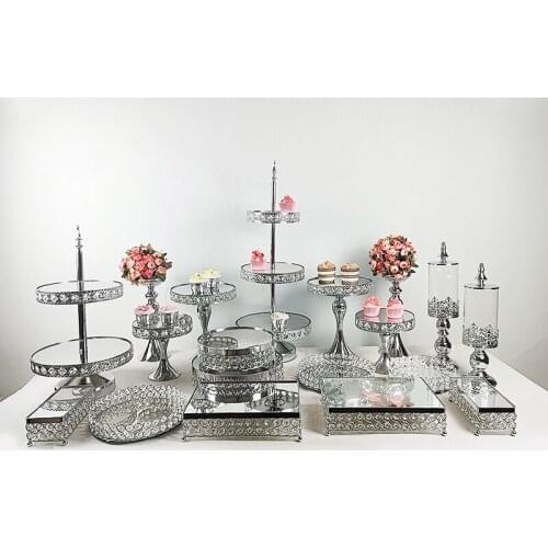 8pcs-19pcs Round Cake Stand Cake Plate Pedestal Dessert Holder Wedding Birthday Party