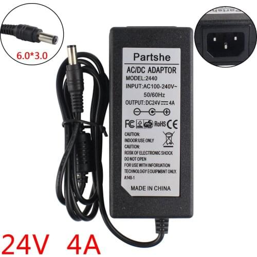 HOW-MARK 24V 4A AC Adapter for Zebra ZP550 ZP450 GX420d GK420d GK420t GX420t GX430T GT810 GC420 Printer Adapter