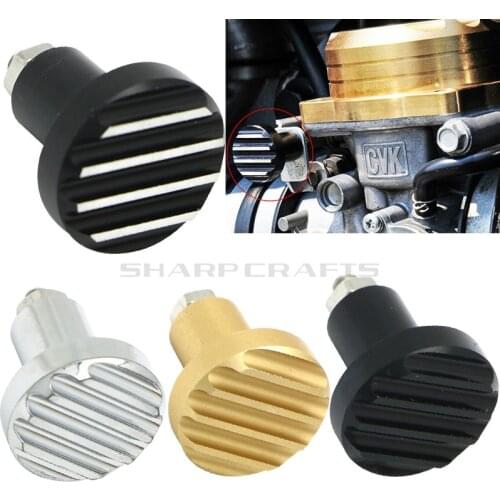 Motorcycle CNC Aluminum Fluted Carburetor Choke Knob For Triumph Scrambler Thruxton 900 Bonneville T100 SE America Speedmaster