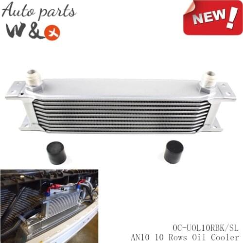 AN10 Oil Cooler 10 Rows T-6061 Aluminum 10 Row Universal Engine Gearbox Oil Radiator Oil Cooler