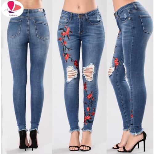 Женские зауженные джинсы Apipee China At AliExpress