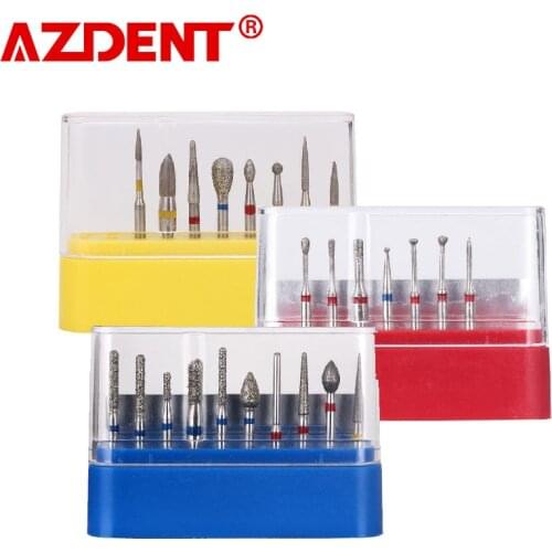 1Box Dental Diamond Burs Drill Dental Burs Dia-burs for High Speed Handpiecess Medium Dentist Tools