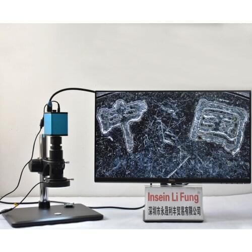 Full HD 1080P Electronic Video Microscope Autofocus Camera HDMI USB Storage+20X-180X Zoom C-Mount Lens+LED Light Source+Bracket