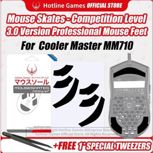Hotline Games 3.0 Competition Level Mouse Skates Mouse Feet Pad Replacement Feet for CoolerMaster MM710 Mouse 0.7mm Thickness