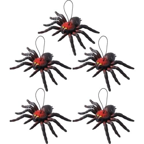 Halloween Prank Toy Bar Atmosphere Layout Super Large Simulation Rubber Spider Party Scary Birthday Gift Children Jokes Toys