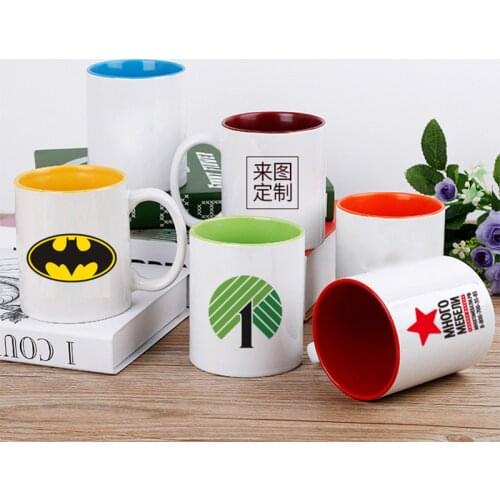 Custom Logo Ceramic Cup Printed Matte Advertising Gift Promotion Ceramic Mug