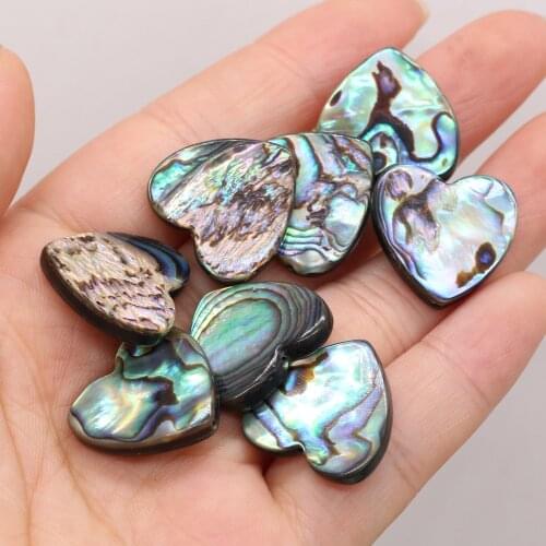 2pc Natural Abalone Shell Heart Shape Spacer Bead for Trendy Jewelry Making DIY Necklace Earrings Accessories