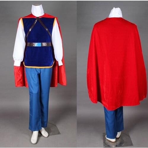 Movie Princess Snow Cosplay White Girl The Prince Costume With Red Cloak Halloween Carnival Stage Performce Clothing