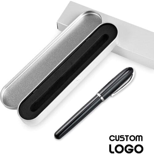 1pc Metal Gel Pens Business Office Student Stationery Pen High-end Advertising Gift Pen School Supplies Custom LOGO With Pen Box