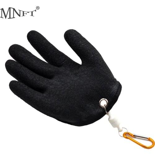 MNFT 1Pcs Fishing Catching Gloves Protect Hand from Puncture Scrapes Fisherman Professional Catch Fish Gloves with Magnet