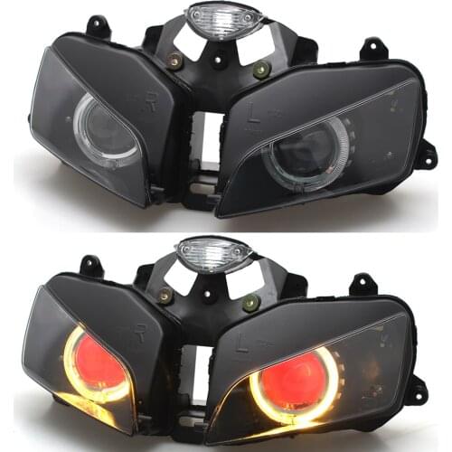 Custom HeadLamp Modified Assembled Angel&Demon Eyes Projector HID Conversion Headlight For Honda CBR600RR CBR600 RR 2003-2006