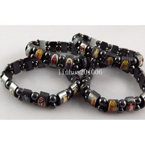 Wholesale 12 pcs Jesus magnets Bracelets Jewelry job lots Mix