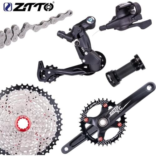 ZTTO MTB 9 Speed Bicycle Cassette Shifter Rear Derailleur 9speed Mountain Bike Groupset Single Crank System Chain Group set