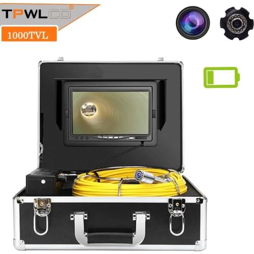 20-50m Portable Pipe Inspection Video Camera,IP68 Waterproof Drain Sewer Pipeline Industrial Endoscope support Video Recording
