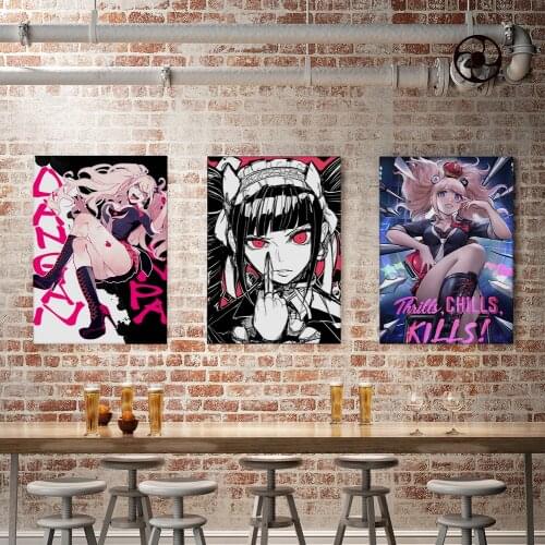 WTQ Japanese One Piece Anime Posters Canvas Painting Danganronpa Retro Poster Wall Decor Wall Art Picture Room Decor Home Decor