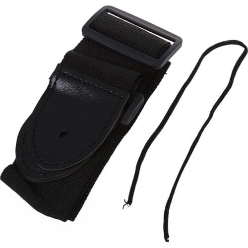 Adjustable Guitar Strap Band Acoustic Electric 132 x 6cm Black