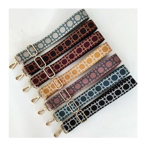 HJKL 2020Bag Handle Bag Strap For Women Removable DIY Shoulder Rainbow Handbag Accessories Cross Body Messenger Nylon Bag Straps