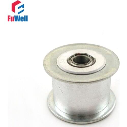 2pcs HTD5M 15T Timing Idler Pulley without Teeth 3/4/5/6/7/8/9mm Bore Idle Pulley 16/21mm Belt Width Bearing Synchronous Wheel