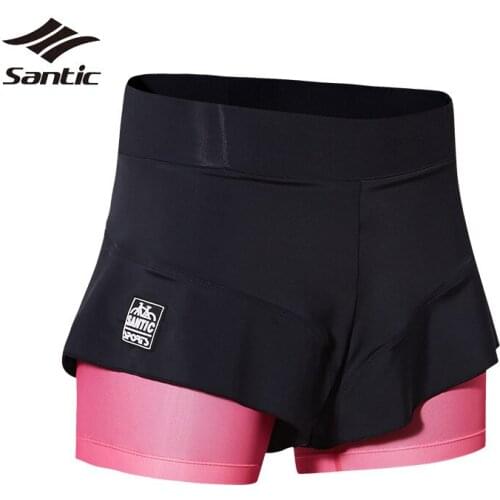 Santic Summer Cycling Padded Shorts Women Quick Dry Road Mountain Bike Shorts Breathable Bicycle Shorts Bermuda Ciclismo