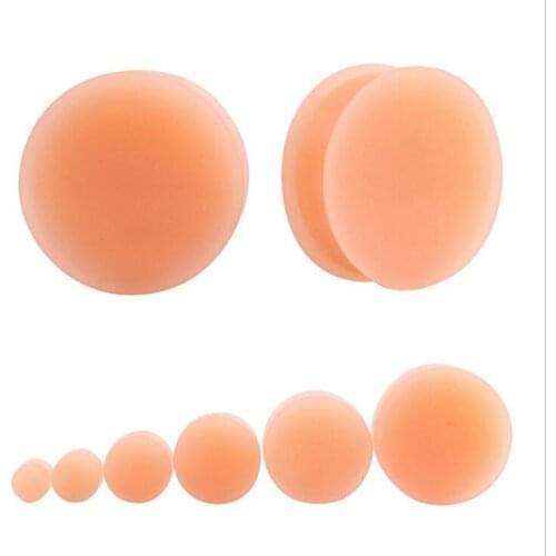 Starbeautity 1 Pair Silicone Piercing 3-30mm Comfortable Flesh Color Silicone Ear Piercing Skin Plugs Ear Studs Ear Stretcher