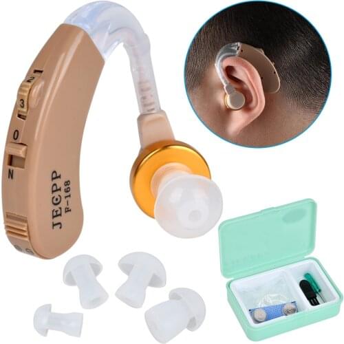 JECPP Hearing Aids Sound Amplifier Ear Hearing Aid Enhancement Device with Storage Case Cleaning Brush Screwdriver