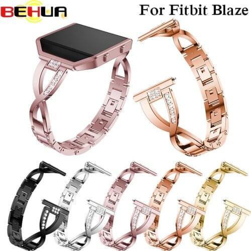 Replacement Stainless Steel For Fitbit Blaze Strap Watch band for Fitbit Blaze Strap with Frame Case Cover Shell select Bracelet