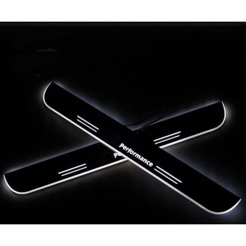 SNCN LED Car Scuff Plate Trim Pedal Door Sill Pathway Moving Welcome Light For BMW E90 E91 2006 - 2009 2010 2011 Accessories
