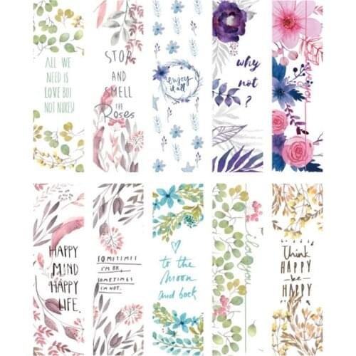 30 Pieces Flower Bookmarks 320Gsm Premium Thick Paper Material Durable Reusable Unique Design Bookmark Office Supplies