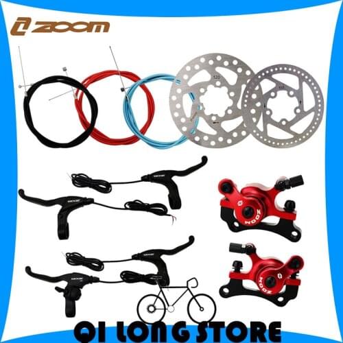 ZOOM Electric Scooter Brake Aluminum Alloy Right Scooter Disc Brake Lever Brake Line Tube Power Off Brake Lever MTB Road Bike