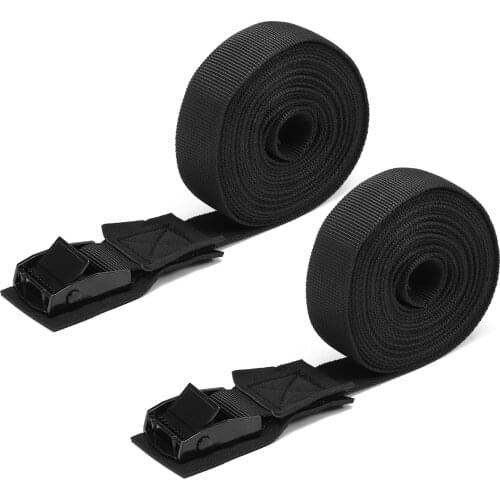 2 Pcs 3.85M Car Tension Rope Tie Down Strap Strong Belt Luggage Bag Cargo Lashing Padded Cam Lock Buckle Cargo Rack Belt