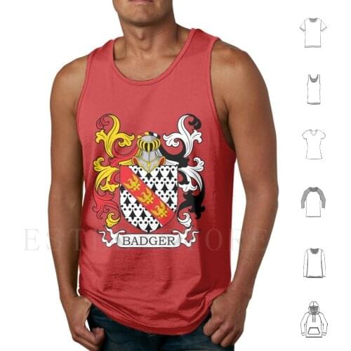Badger Coat Of Arms Tank Tops Vest Badger Badger Family Crest Badger Coat Of Arms Heraldry Last Names Surnames Genealogy