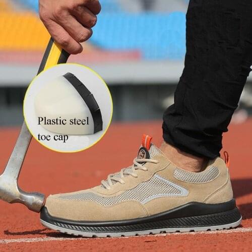 Safety Shoes And Hats Steel Toe Mens Low Oxford Outsole Work Shoes Non-slip Breathable Mesh Shoes Hiking Wear-resistant DXZ0055