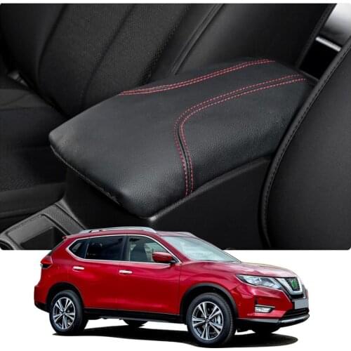 LFOTPP Car Armrest Box Cover For X-Trail 2017 2018 2019 2020 Central Control Armrest Storage Box Pad Auto Interior Accessories