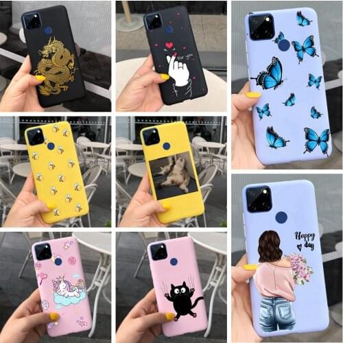 For Realme C12 C25 Case Silicone Phone Back Cover Realme Narzo 20 30A Protective Fundas For OPPO Real me C12 C 12 Realmi C12 Bag