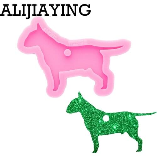 DY0606 Super Glossy Dog Keychain Silicone Mold Epoxy Craft Molds DIY Polymer Clay Resin Crafting Mould