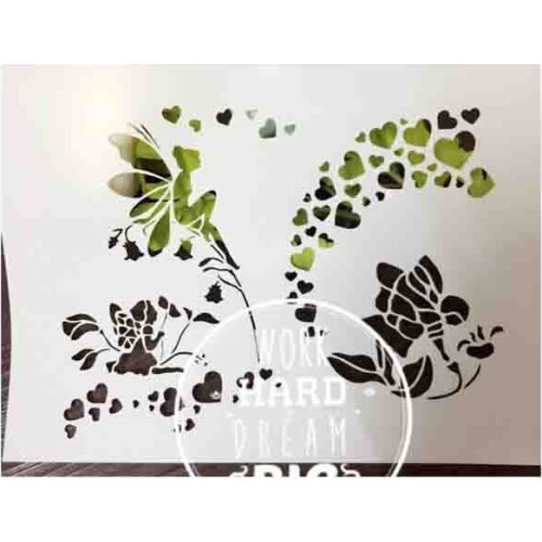 Elven Fairy Heart Scrapbooking tool card DIY album masking spray painted template laser drawing stencils 682413
