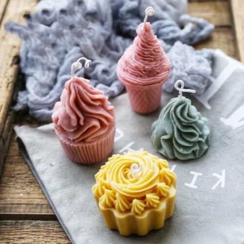 Ice cream cone Shape Simulation Food Candle Mold Silicone Mold for Candle Making DIY Scented candle Mold Home Decor