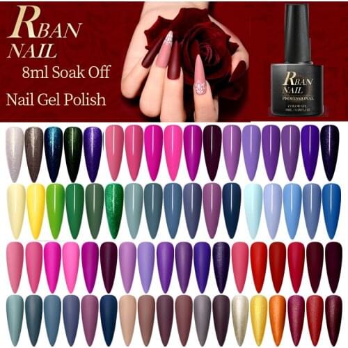 RBAN NAIL 8ml Matte Top Coat Color UV Gel Nail Polish Hybrid Soak Off Gel Lacquer Pure Nail Art Gel Paint Long Lasting Manicure