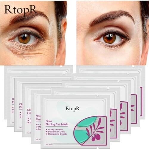 20pcs=10pack Olive Serum Eye Mask Anti-Aging Anti Wrinkle Remove Dark Circle Collagen Eye Patches Masks Skin Care