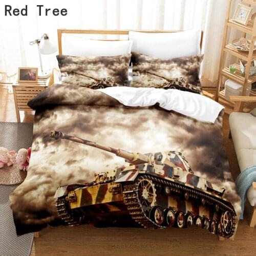 Weapons Tank Car Customized Bedding Set 2-3 Pieces Queen King Double Bed Linen AU US EU UK Size with 1-2pc Pillowcase Wholesale